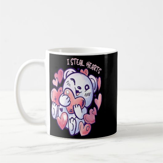 Cute Bear Steal Hearts Valentines Day Or Toddler  Koffiemok (Links)