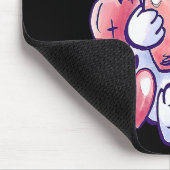 Cute Bear Steal Hearts Valentines Day Or Toddler Muismat (Hoek)