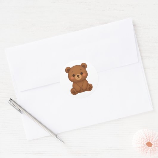 Cute Bear Sticker – Adorable Kawaii Teddy Bear Ill (Envelop)