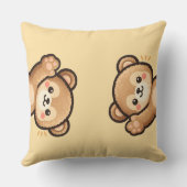 Cute Bear Throw Pillow | Kawaii Home Decor Cushion Kussen (Achterkant)