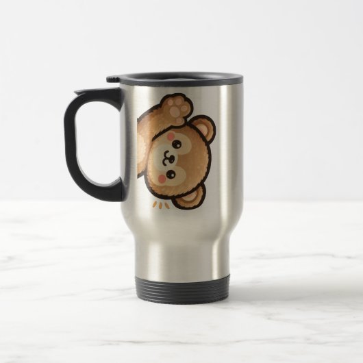 Cute Bear Travel Mug | Kawaii Stainless Steel Coff Reisbeker (Links)