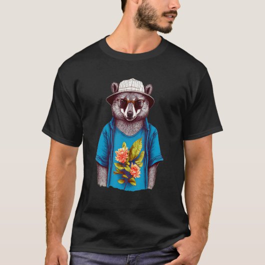Cute Bear Wearing A Hat Shirt And Sunglasses - Fun (Voorkant)