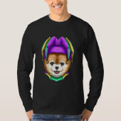 Cute Bear with Jester Hat for Mardi Gras T-shirt (Voorkant)