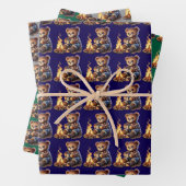 cute bear Wrapping Paper Flat Sheet Set of 3 (In situ)