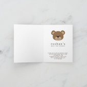 Cute Bear-y First Birthday Photo Folded (Binnen)
