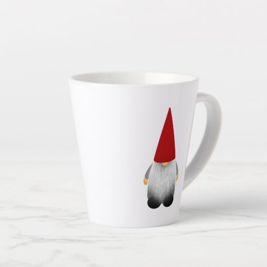 Cute Bearged kerst Gnome Latte Mok (Rechterhoek)