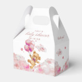 Cute Bearly Wait Roze Meisje Baby Shower Bedankdoosjes (Achterkant)