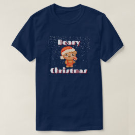 Cute Beary Kerstmis T-shirt