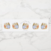 Cute Beatrix Potter Rabbit Baby shower Waterfles Etiket (Enkel label)