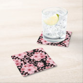Cute Beauful Cherry Blossom Square Paper Onderzett Kartonnen Onderzetters (Insitu)