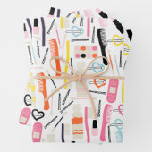 Cute Beautician Wrapping Paper (In situ)
