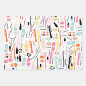 Cute Beautician Wrapping Paper (Voorkant)