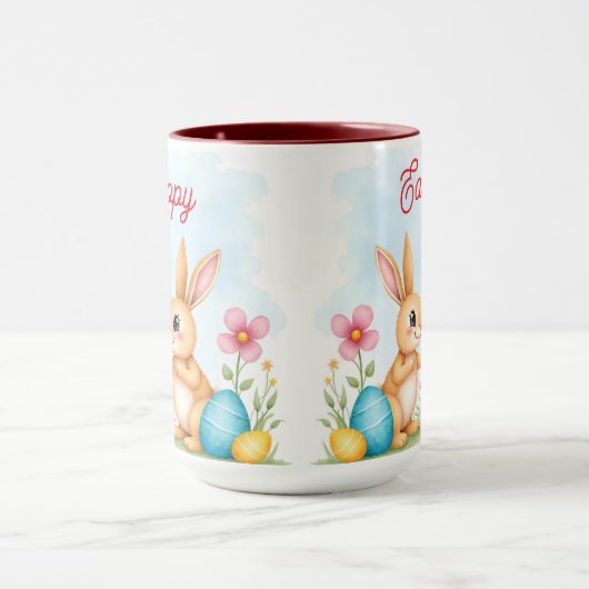 Cute Beautiful Easter Bunnies Modern Collection Mok (Midden)