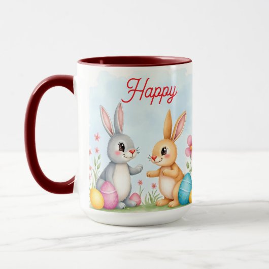 Cute Beautiful Easter Bunnies Modern Collection Mok (Links)