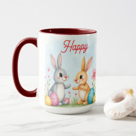 Cute Beautiful Easter Bunnies Modern Collection Mok
