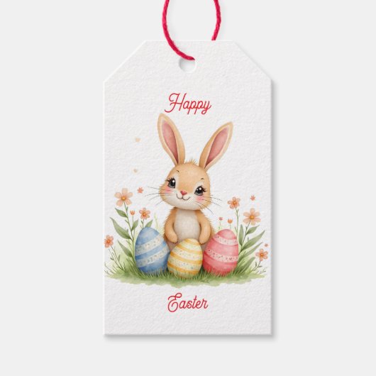 Cute Beautiful Easter Bunny Popular Collection Cadeaulabel (Voorkant)
