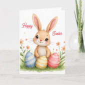 Cute Beautiful Easter Bunny Popular Collection Feestdagen Kaart (Voorkant)