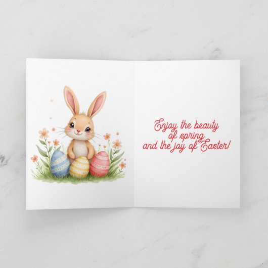 Cute Beautiful Easter Bunny Popular Collection Feestdagen Kaart (Binnen)