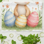 Cute Beautiful Easter Bunny Popular Collection Theedoek (Gevouwen)