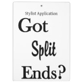 Cute Beauty Salon Barbershop Clipboard  Klembord (Achterkant)