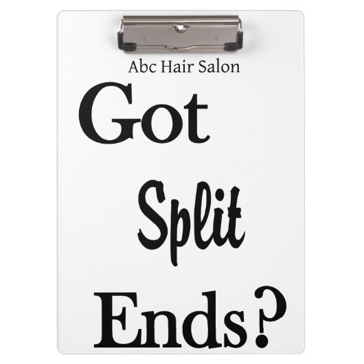 Cute Beauty Salon Barbershop Clipboard  Klembord (Voorkant)