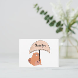 Cute Beaver Bedankt Notitiekaartje