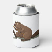 Cute beaver blikjeskoeler (Blikje Voorkant)