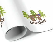Cute Beaver Couple Oregon Cadeaupapier (Rol Hoek)