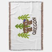 Cute Beaver Couple Oregon Deken (Voorkant Verticaal)