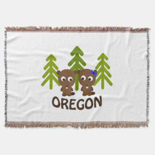 Cute Beaver Couple Oregon Deken