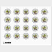 Cute Beaver Couple Oregon Ronde Sticker (Vel)