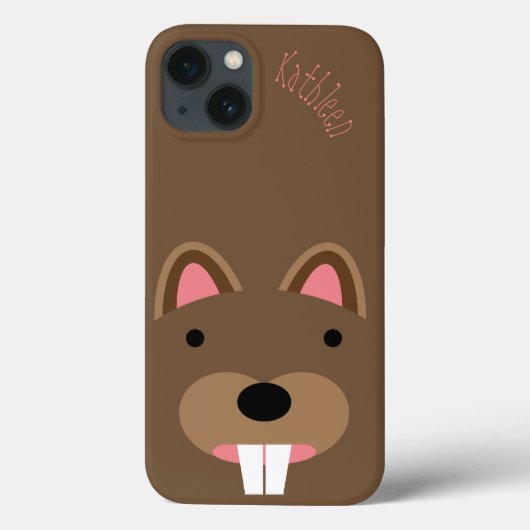 Cute Beaver Face  Case-Mate iPhone Case (Achterkant)