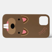 Cute Beaver Face  Case-Mate iPhone Case (Achterkant (horizontaal))