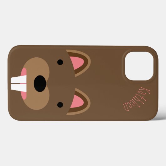 Cute Beaver Face  Case-Mate iPhone Case (Achterkant (horizontaal))