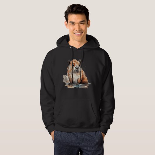 Cute Beaver Hoodie (Voorkant volledig)
