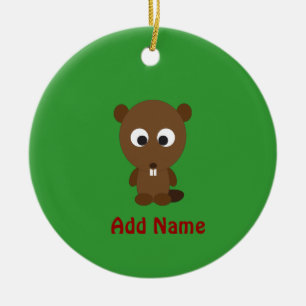 Cute Beaver Keramisch Ornament