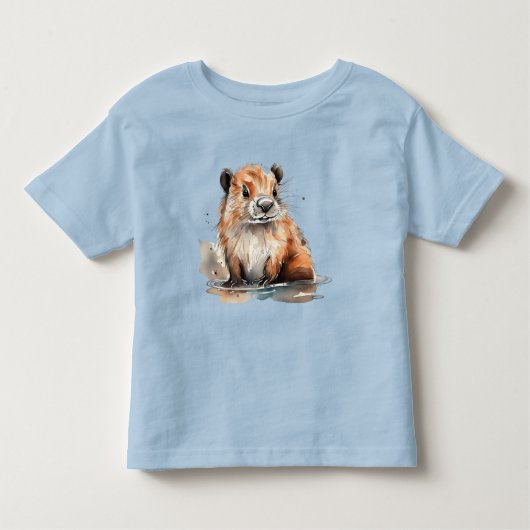 Cute Beaver Kinder Shirts (Voorkant)