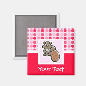 Cute Beaver Magneet (Voorkant / Achterkant)