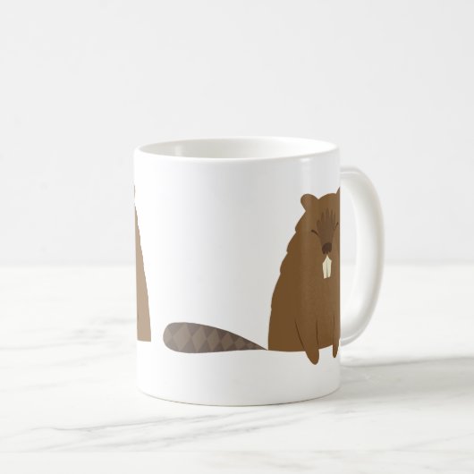 Cute Beaver Mok (Voorkant rechts)