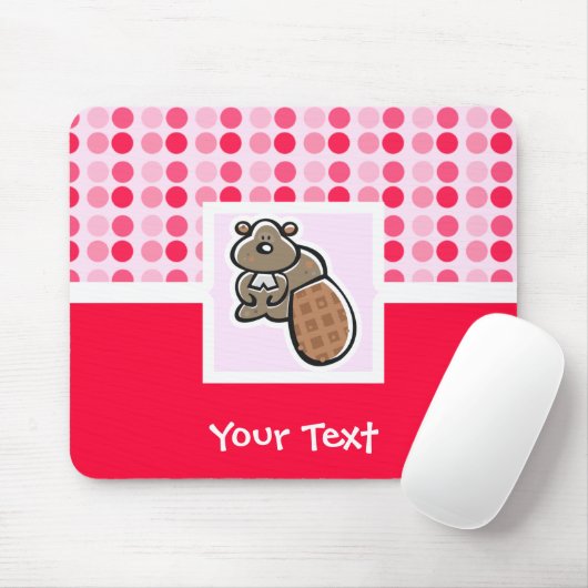 Cute Beaver Muismat (Met muis)