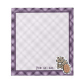 Cute Beaver, Paars Notitieblok (Voorkant)