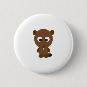 Cute Beaver Ronde Button 5,7 Cm