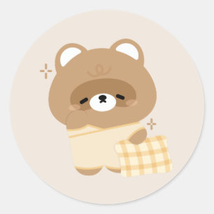 Cute Beaver Ronde Sticker