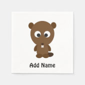 Cute Beaver Servetten (Voorkant)