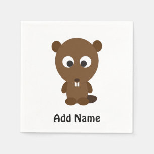 Cute Beaver Servetten