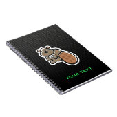 Cute Beaver Slank Notitieboek (Rechterzijde)