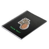 Cute Beaver Slank Notitieboek (Linkerzijde)