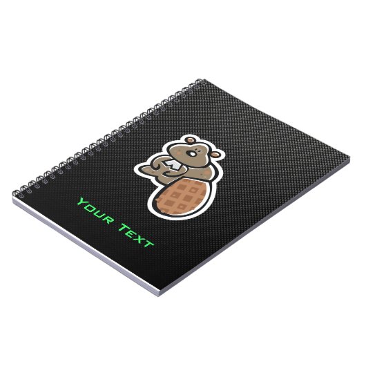 Cute Beaver Slank Notitieboek (Linkerzijde)