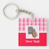 Cute Beaver Sleutelhanger (Voorkant)