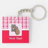 Cute Beaver Sleutelhanger (Achterkant)